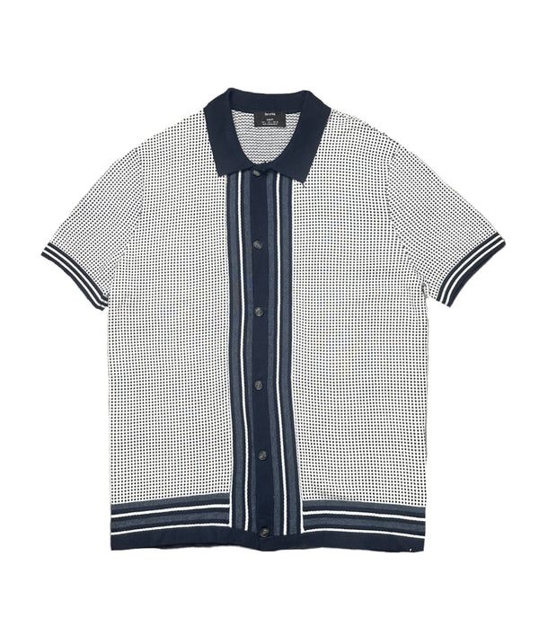 Textured short sleeve polo shirt